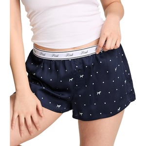Victoria’s Secret PINK Women’s Sleep Boxy Pajama Shorts (XS – XL)(Noir Dot Dog)