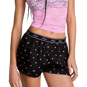 Victoria’s Secret PINK Women’s Sleep Boxy Pajama Shorts (XS – XL)(Pink Dog Dot)