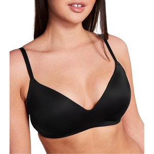 Victoria’s Secret Pink Wear Everywhere Wireless Push Up Bra, Lightly Lined, Smoothing, Bras for Women, Pure Black, 36C