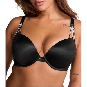 Victoria’s Secret Shine Strap Push Up Bra, Bras for Women (32A-38DDD)(Black Star Strap)