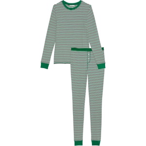 Victoria’s Secret Thermal Pajama Set, Long Sleeve Shirt and Pants, Sleepwear for Women (XS-XXL)(Pine Stripe)