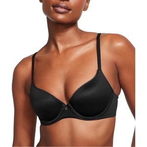 Victoria’s Secret Women’s Body By Victoria Lightly Lined T-Shirt Bra, Bras for Women (32A-38DDD)(Black Smooth)