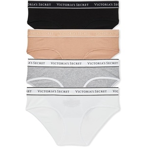 Victoria’s Secret Women’s Cotton Logo Hipster Underwear, Moderate Coverage Panties for Women, Multi Pack (XS-XXL)(4 Pack Multi)