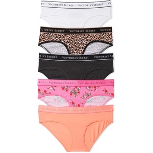 Victoria’s Secret Women’s Cotton Logo Hipster Underwear, Moderate Coverage Panties for Women, Multi Pack (XS-XXL)(Logo Multi)