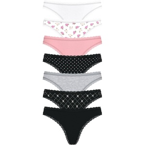 Victoria’s Secret Women’s Cotton Thong Underwear, Panties for Women, Multi Pack (XS-XXL)(Solids & Prints Mix)