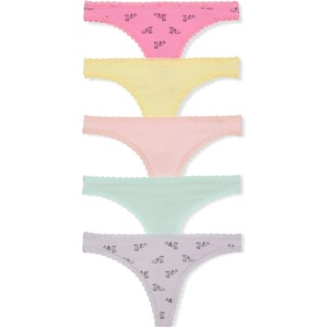 Victoria’s Secret Women’s Cotton Thong Underwear, Panties for Women, Multi Pack (XS-XXL)(Spring Mix)