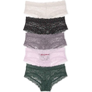 Victoria’s Secret Women’s Lace Cheeky Underwear, Minimal Coverage Panties for Women, Multi Pack (XS-XXL)(Pastels)