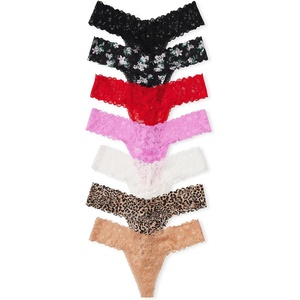 Victoria’s Secret Women’s Lace Thong Underwear, Panties for Women, Multi Pack(Playful Multi)