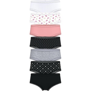 Victoria’s Secret Women’s Lace & Cotton Cheeky Underwear, Minimal Coverage Panties for Women, Multi Pack (XS-XXL)(Solids & Prints Mix)