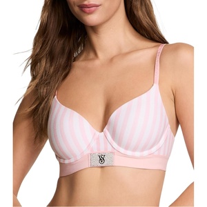 Victoria’s Secret Women’s Lightly Lined T-Shirt Bra, Bras for Women (32A-38DDD)(Iconic Pink Stripes)