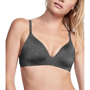 Victoria’s Secret Women’s Lightly Lined Wireless T-Shirt Bra, Bras for Women (32A-38DDD)(Black Heather Marled)