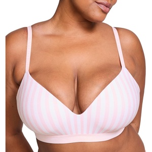 Victoria’s Secret Women’s Lightly Lined Wireless T-Shirt Bra, Bras for Women (32A-38DDD)(Pink Stripes)