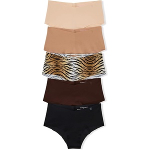 Victoria’s Secret Women’s No Show Cheeky Underwear, Minimal Coverage Panties for Women, Multi Pack (XS-XXL)(Animal Print)