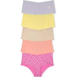 Victoria’s Secret Women’s No Show Cheeky Underwear, Minimal Coverage Panties for Women, Multi Pack (XS-XXL)(Bee & Solids Mix)