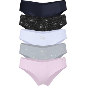 Victoria’s Secret Women’s No Show Cheeky Underwear, Minimal Coverage Panties for Women, Multi Pack (XS-XXL)(Pastel Mix)