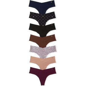 Victoria’s Secret Women’s No Show Thong Underwear, Panties for Women, Multi Pack (XS-XXL)(Neutral Mix)