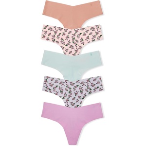 Victoria’s Secret Women’s No Show Thong Underwear, Panties for Women, Multi Pack (XS-XXL)(Spring Florals)