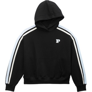 Victoria’s Secret Women’s PINK Logo Campus Hoodie Sweatshirt (XS-XXL)(Black Stripe)