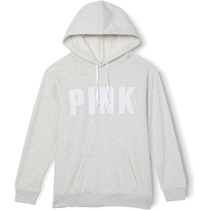 Victoria’s Secret Women’s PINK Logo Campus Hoodie Sweatshirt (XS-XXL)(Dark Grey)