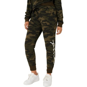 Victoria’s Secret Women’s Pink Logo Fleece Jogger Sweatpants(Carbide Camo Script Logo)