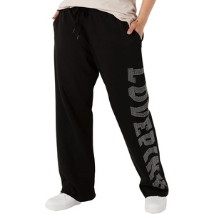 Victoria’s Secret Women’s Pink Logo Heritage Sweatpants(Pure Black Warped Shine Logo)