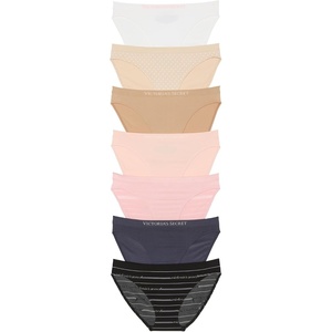 Victoria’s Secret Women’s Seamless Bikini Underwear, Moderate Coverage Panties for Women, Multi Pack (XS-XXL)(Neutrals Mix)