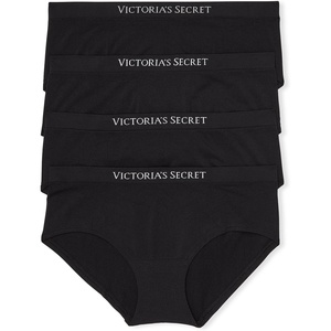 Victoria’s Secret Women’s Seamless Hipster Underwear, Moderate Coverage Panties for Women, Multi Pack (XS-XXL)(Black)