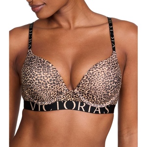 Victoria’s Secret Women’s T-Shirt Bombshell Adds-2-Cups Push Up Bra, Bras for Women (32A-38DD)(Leopard Logo)