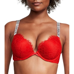 Victoria’s Secret Women’s Very Sexy Bombshell Adds-2-Cups Push Up Bra, Bras for Women (32A-38DDD)(Lipstick Red Lace)