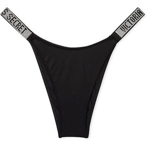 Victoria’s Secret Women’s Very Sexy Shine Strap Brazilian Underwear, Moderate Coverage Panties for Women (XS-XXL)(Black)