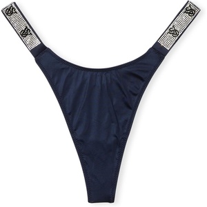 Victoria’s Secret Women’s Very Sexy Shine Strap Thong Underwear, Panties for Women (XS-XXL)(Noir Navy)