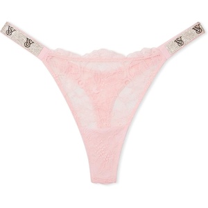 Victoria’s Secret Women’s Very Sexy Shine Strap Thong Underwear, Panties for Women (XS-XXL)(Pretty Blossom Lace)